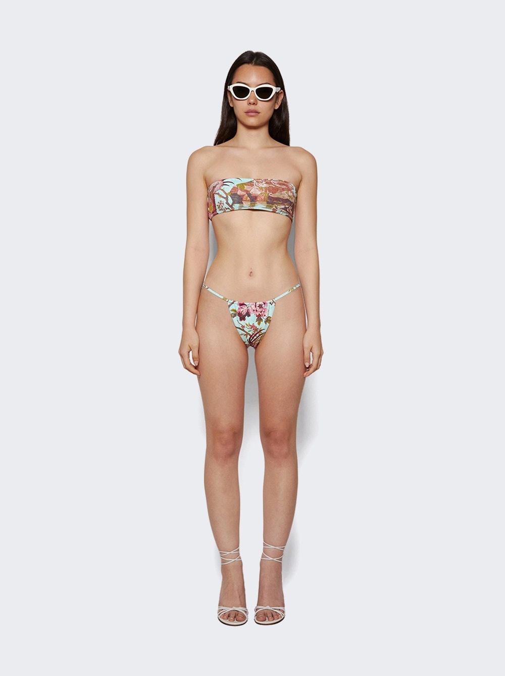 X Roberto Cavalli String Bikini Bottom Fagianella Print - 5