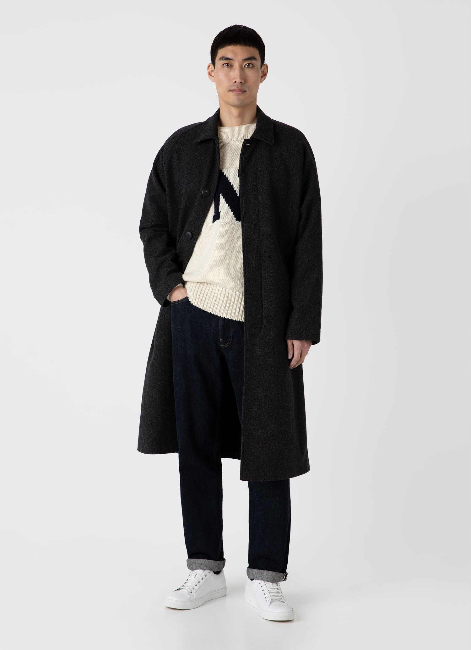 Sunspel x Nigel Cabourn Balmacaan Wool Cashmere Coat - 3