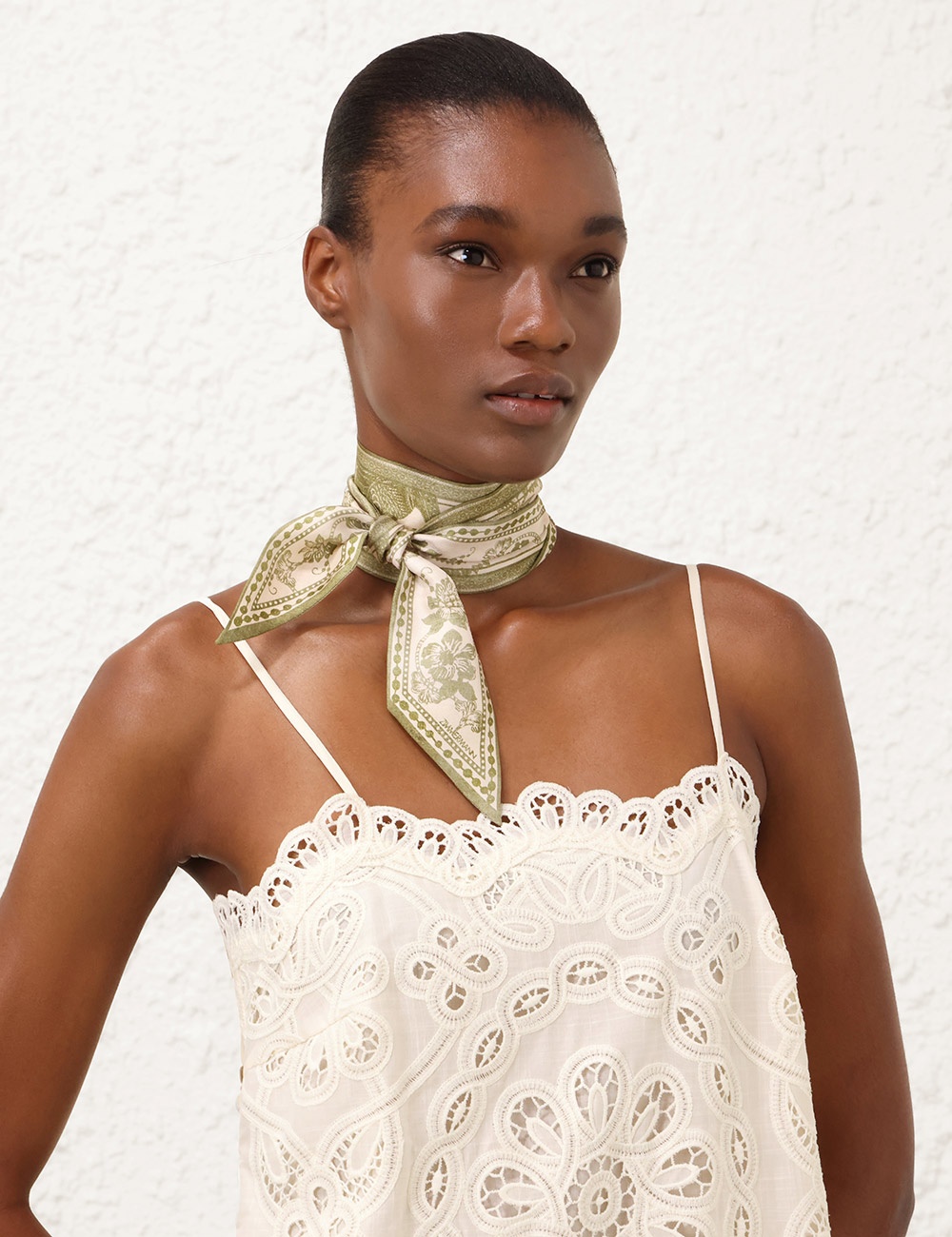 PRINTED SILK RIBBON SCARF - 2