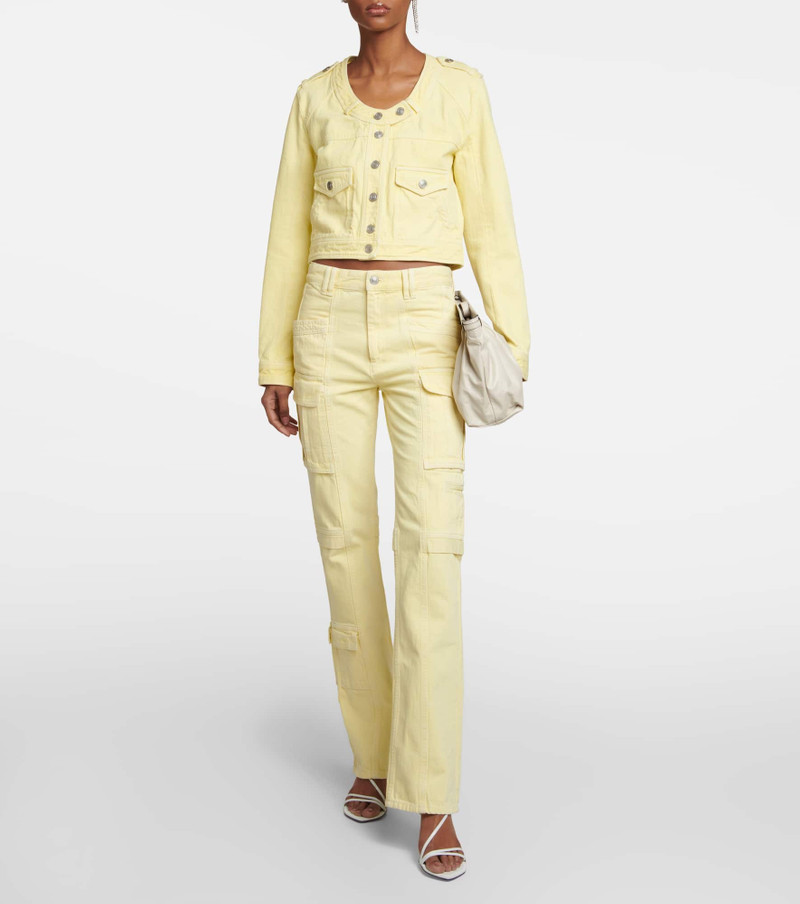 Isabel Marant Valene cropped denim jacket outlook