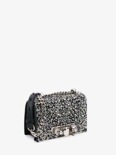 Alexander McQueen Women's Crystal-embellished Mini Jewelled Satchel in Black outlook
