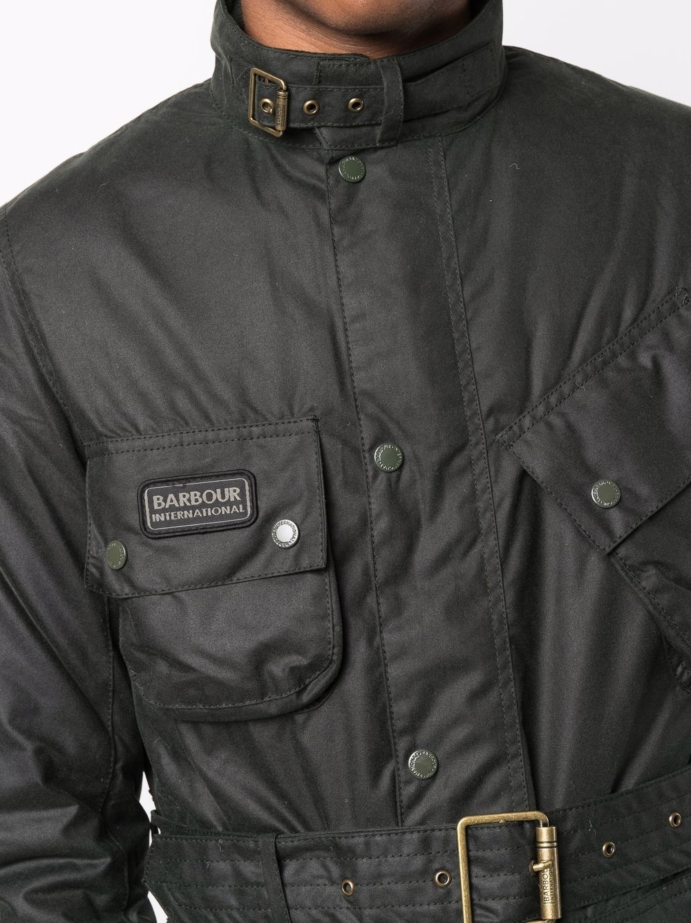 coated buckled windbreaker - 5