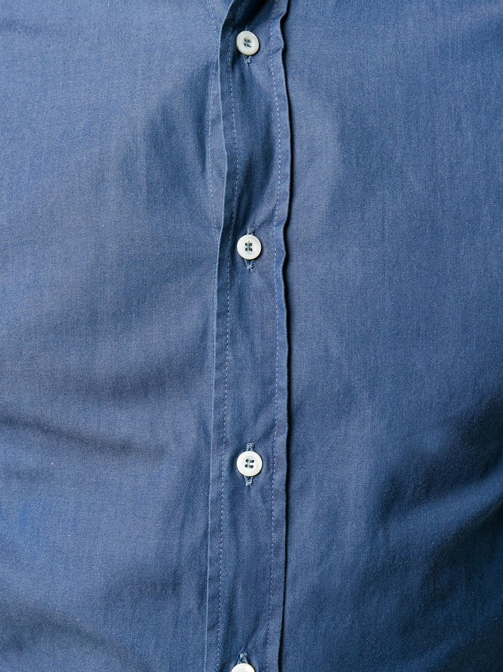 spread-collar chambray shirt - 5