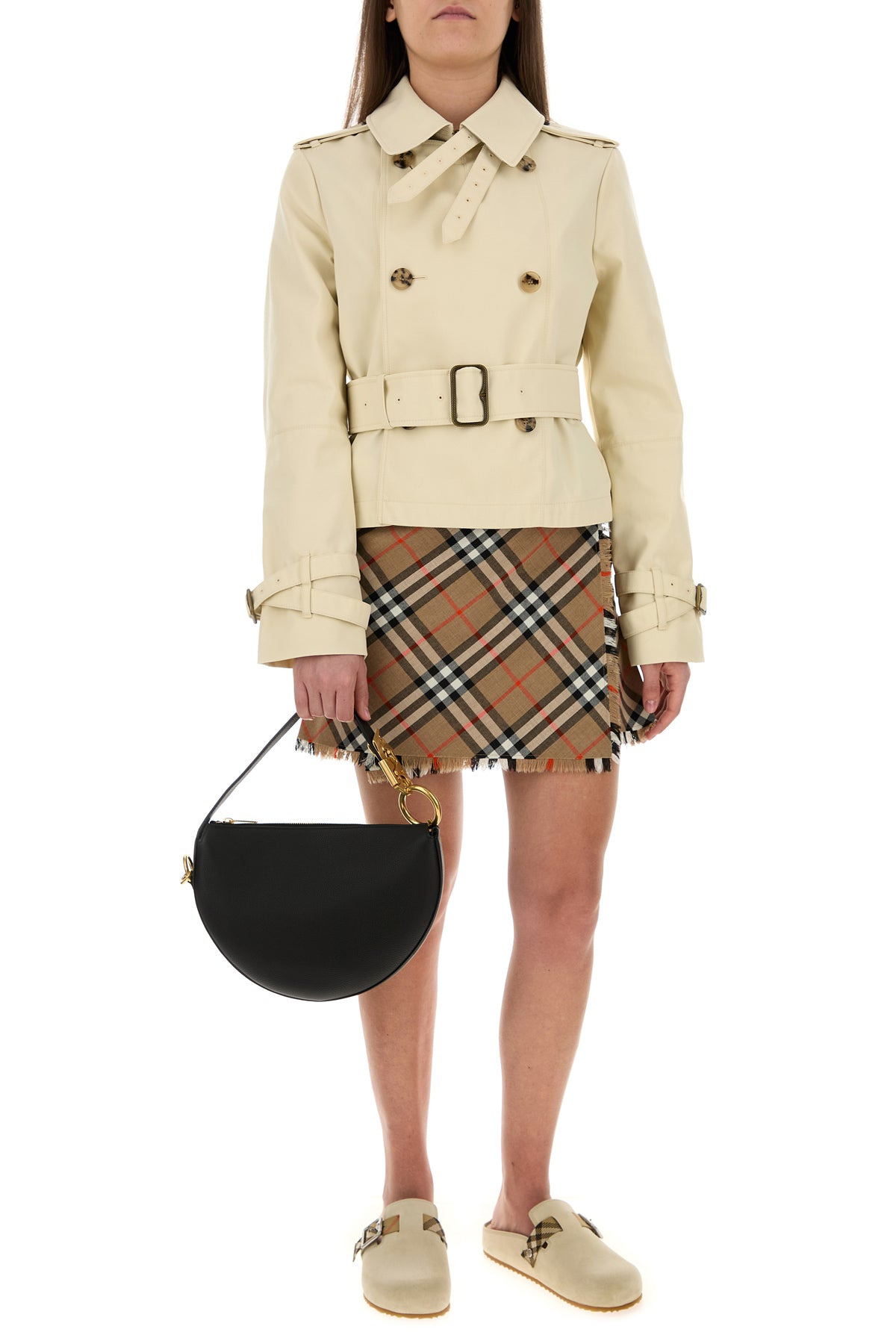Embroidered twill mini skirt - 6