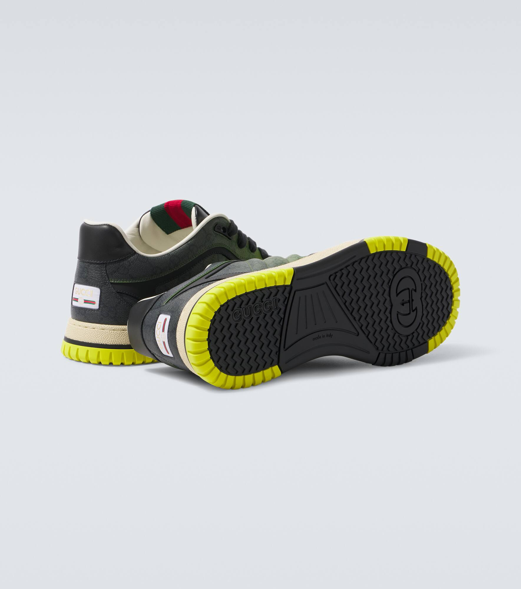 Gucci Re-Web leather-trimmed sneakers - 7