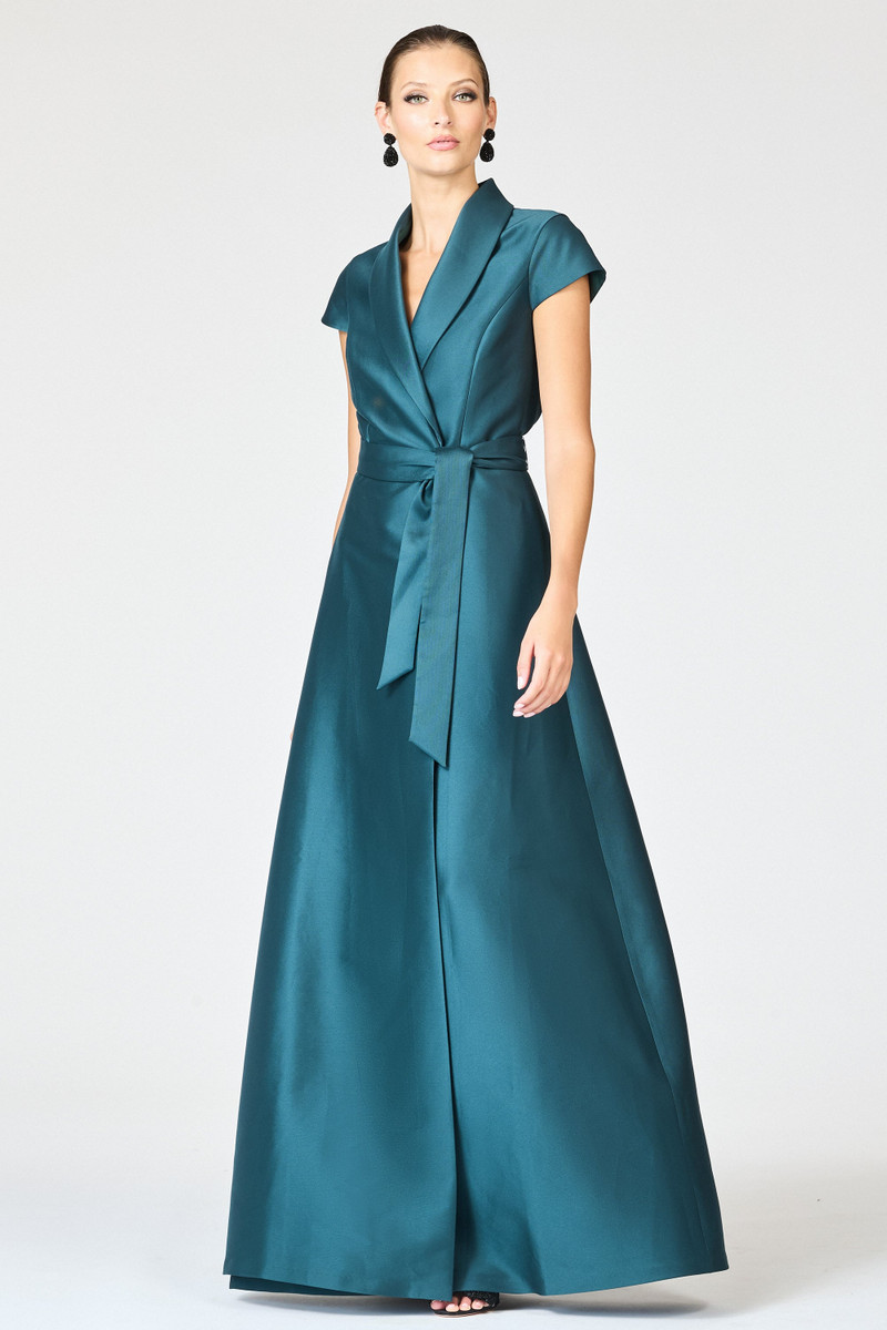 SACHIN & BABI ETIENNE GOWN - FOREST GREEN outlook