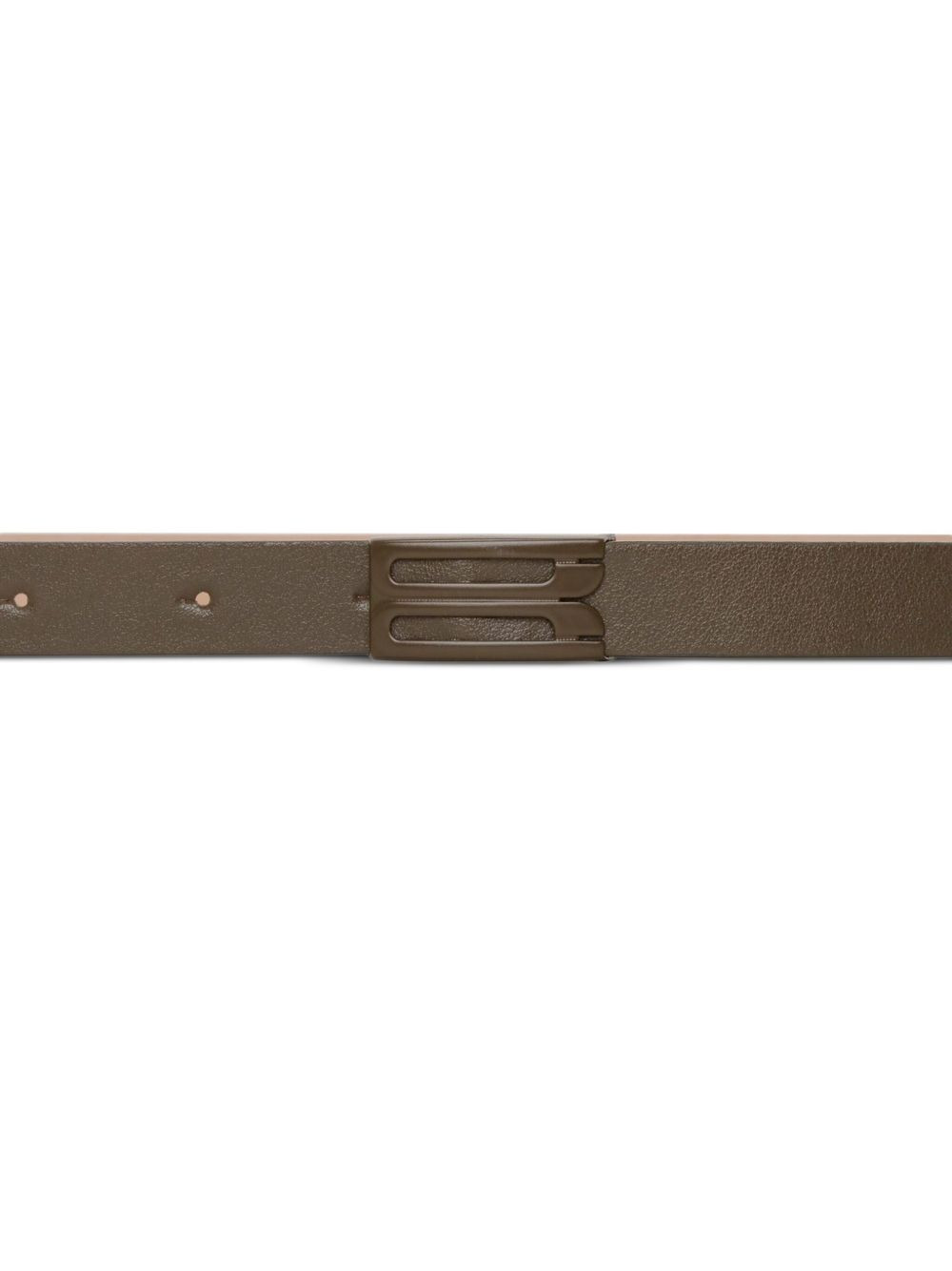 logo-buckle leather belt - 4
