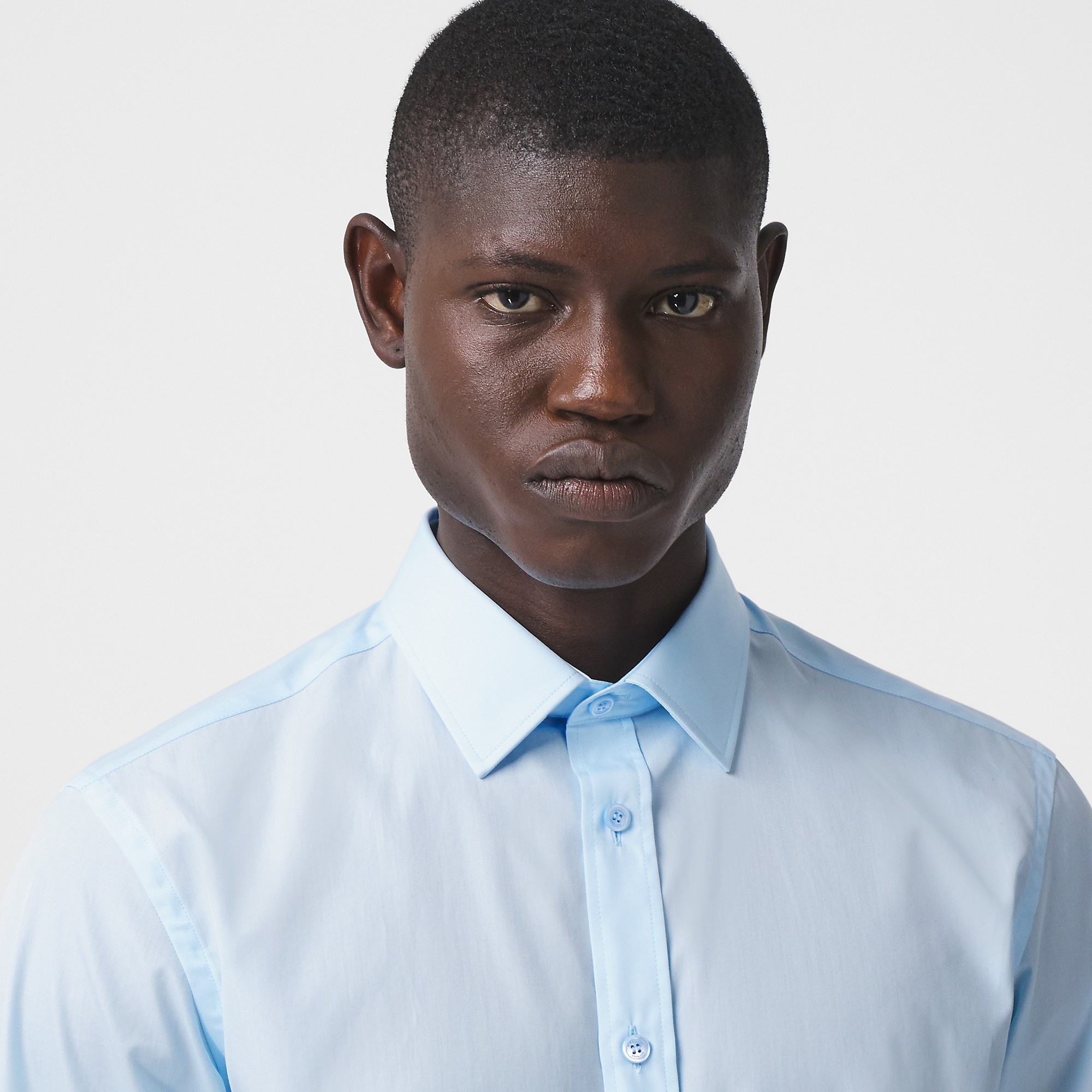 Slim Fit Monogram Motif Cotton Poplin Shirt - 2