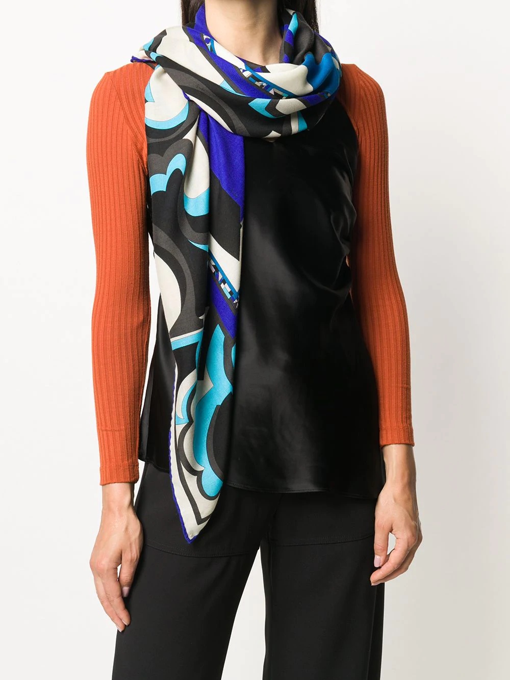 graphic-print scarf - 2