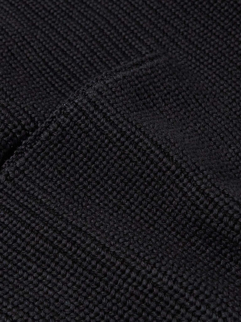 Shawl-Collar Ribbed Cotton and Silk-Blend Cardigan 3