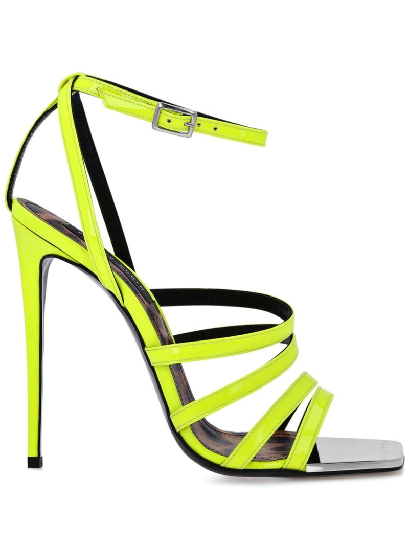 square-toe patent leather sandals 1