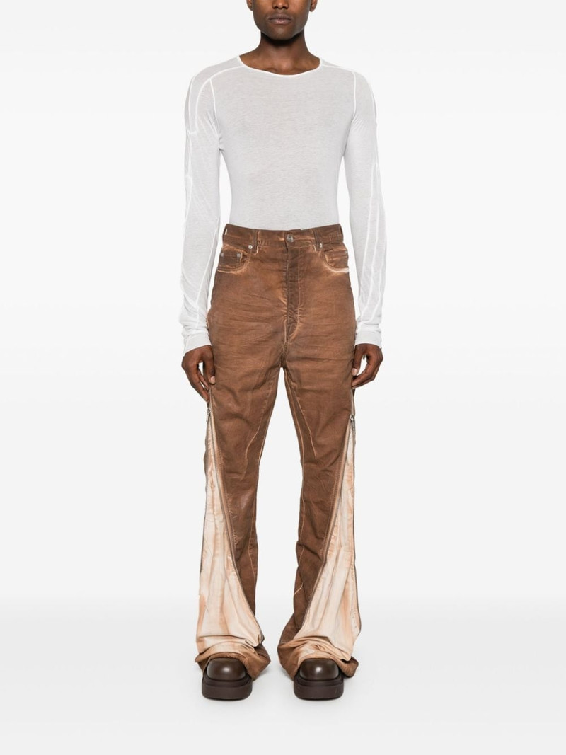 Rick Owens DRKSHDW zip-detailed tapered jeans outlook