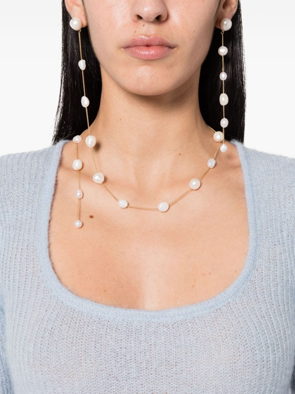 Cleia pearl dangle earrings - 2
