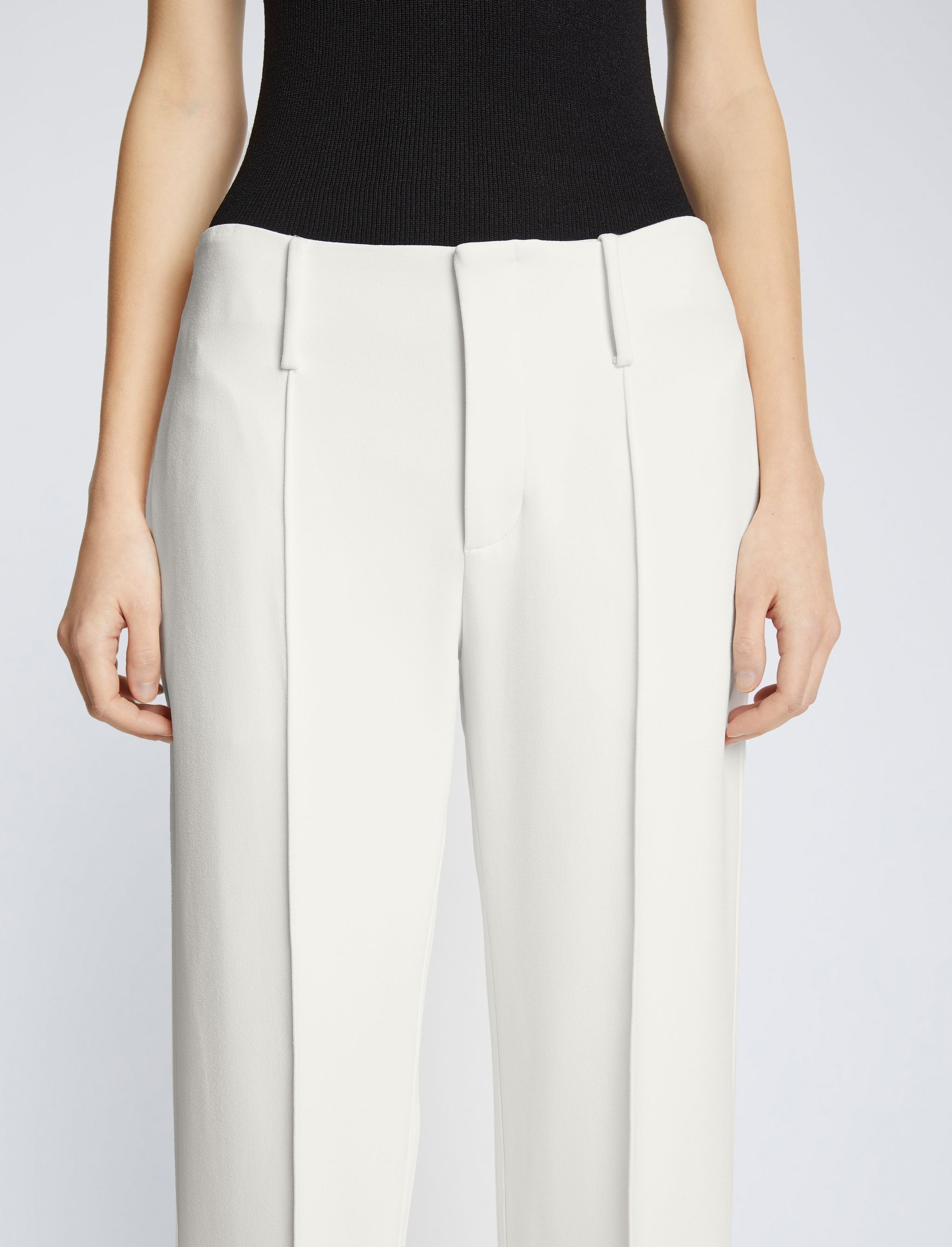 Bi-Stretch Crepe Cropped Pants - 5