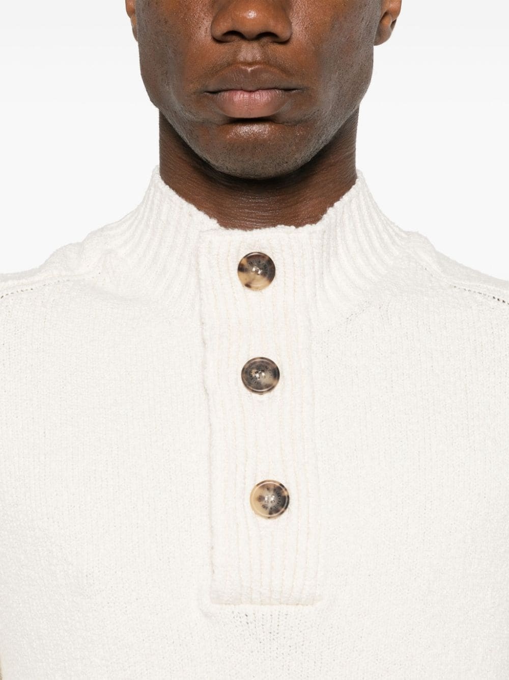 mock-neck chenille jumper - 5