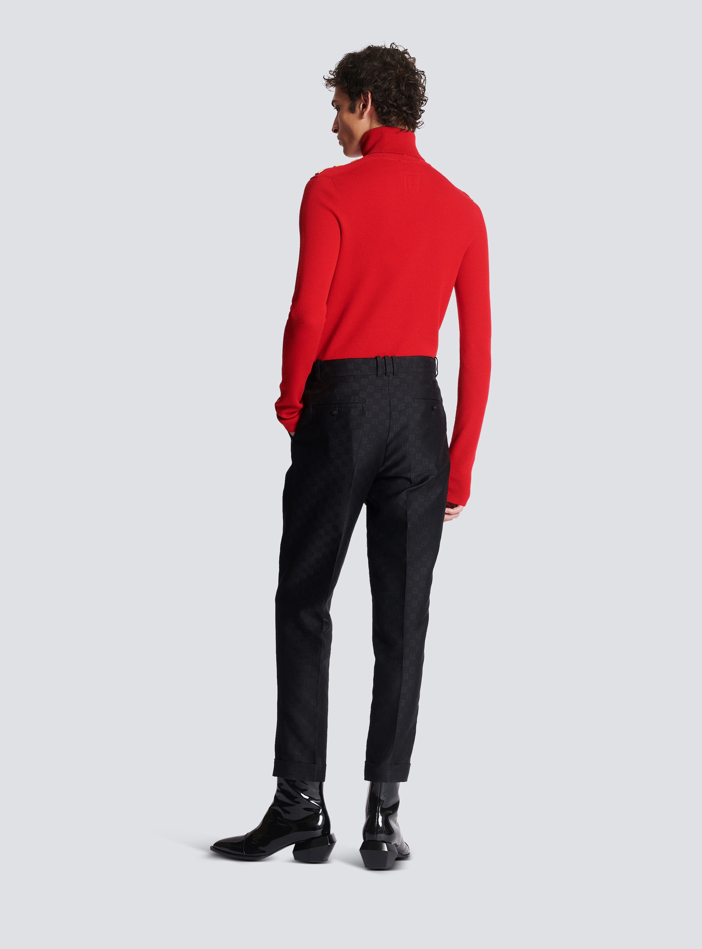Straight-leg mini monogrammed trousers - 4