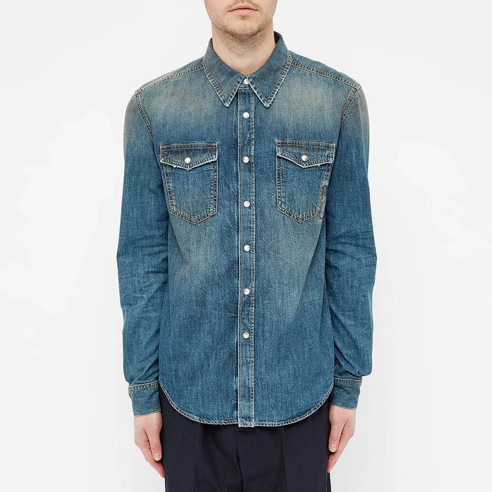 Givenchy Patch Logo Denim Shirt - 4