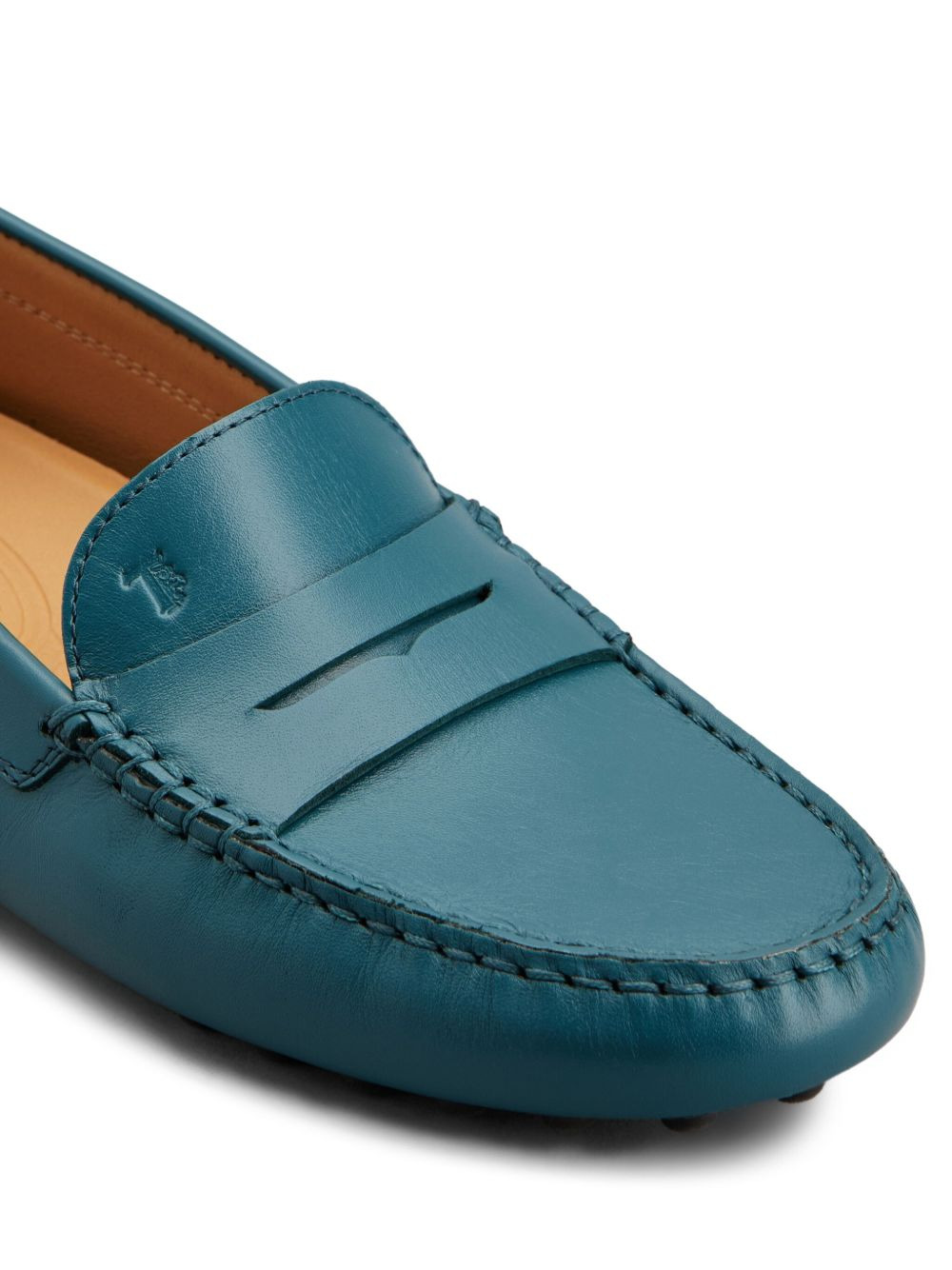 pebble-detail leather loafers - 5