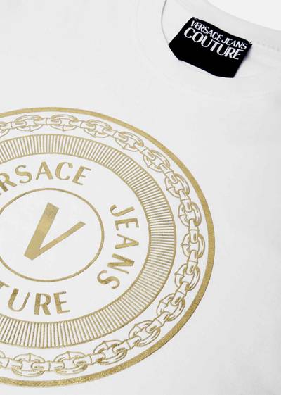 VERSACE JEANS COUTURE V-Emblem Embroidered T-Shirt outlook