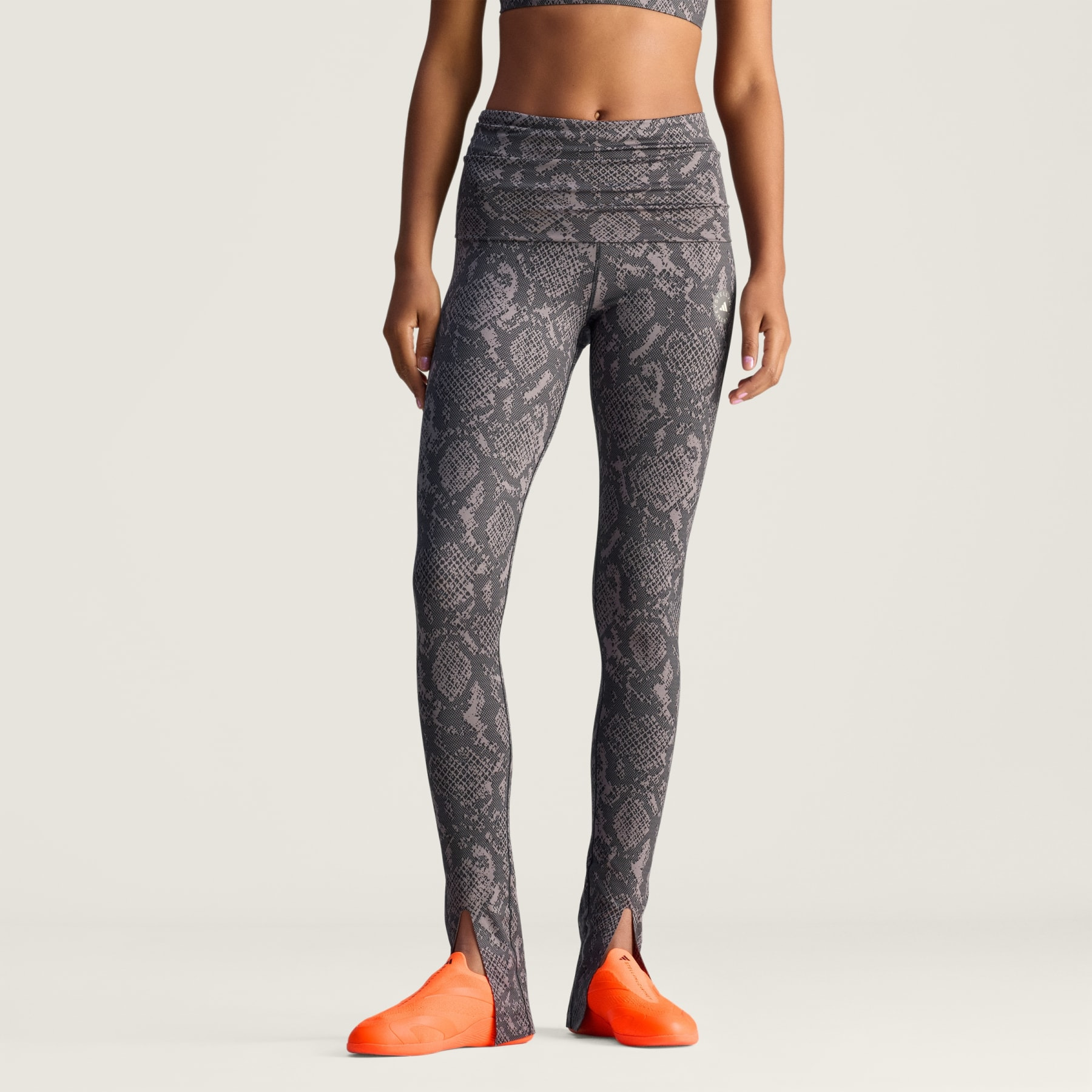 Adidas By Stella McCartney Training Rolltop Splitcuff Leggings Printed - 2