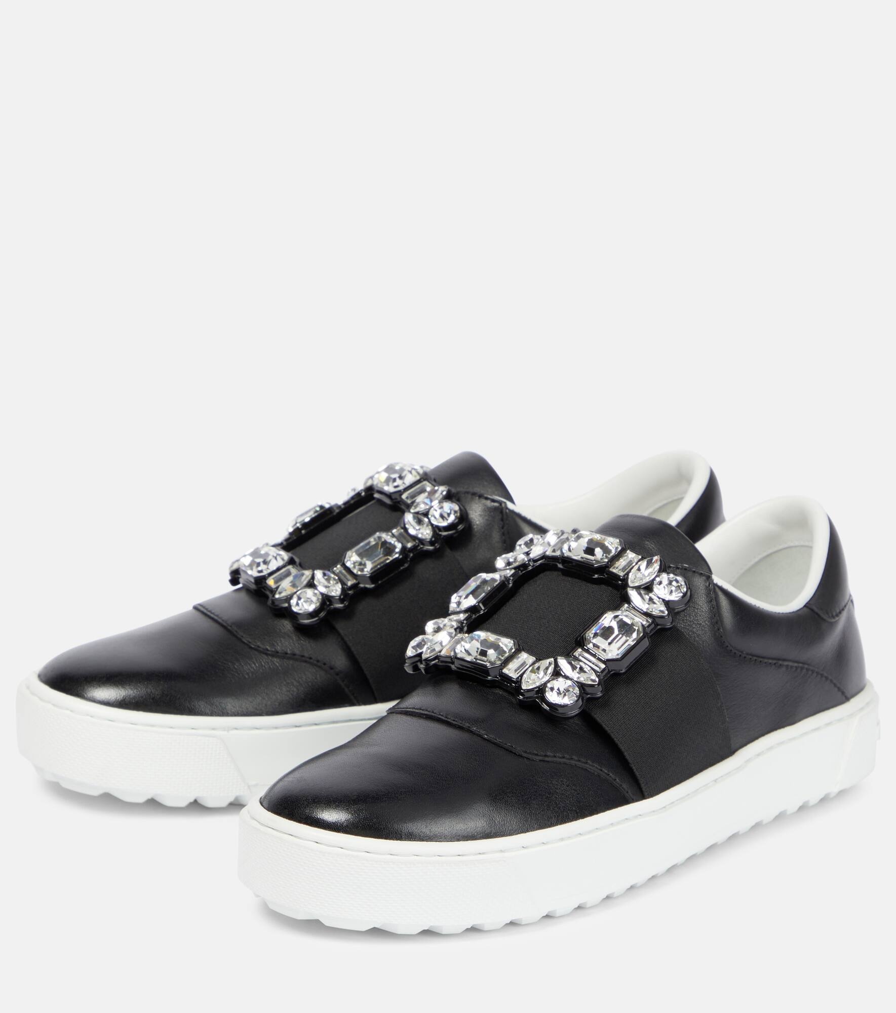 Very Vivier embellished leather sneakers - 5