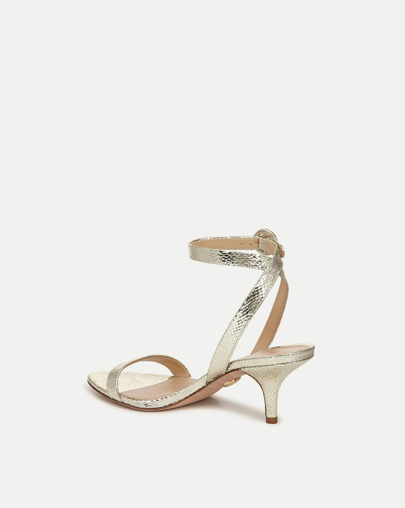 VERONICA BEARD DARCELLE METALLIC LEATHER SANDAL outlook
