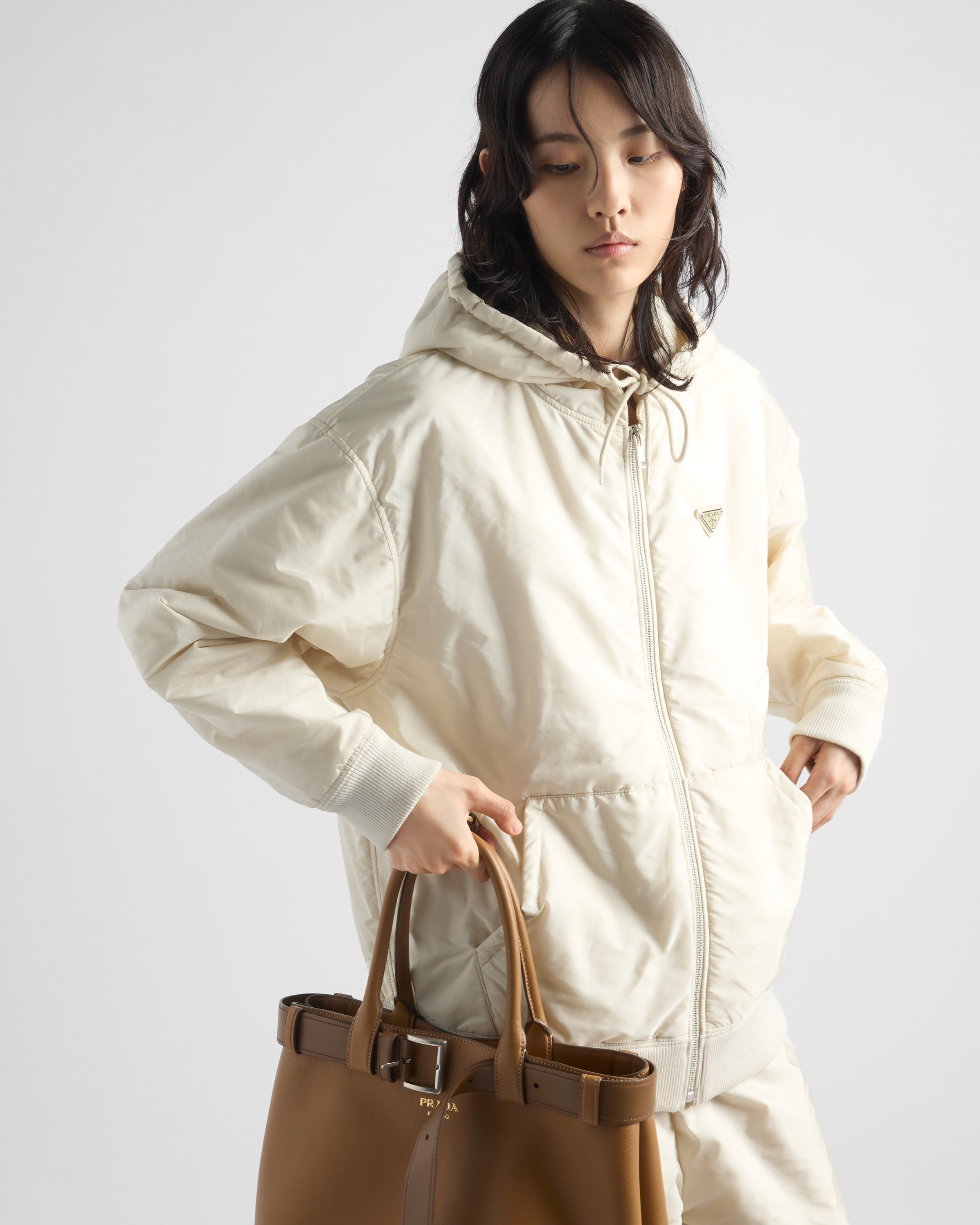 Lightweight hooded Re-Nylon blouson jacket - 4