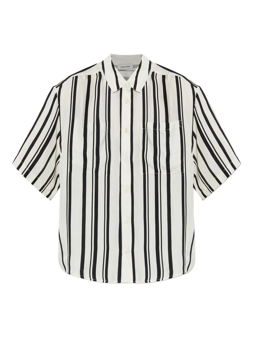 striped short-sleeve shirt - 1