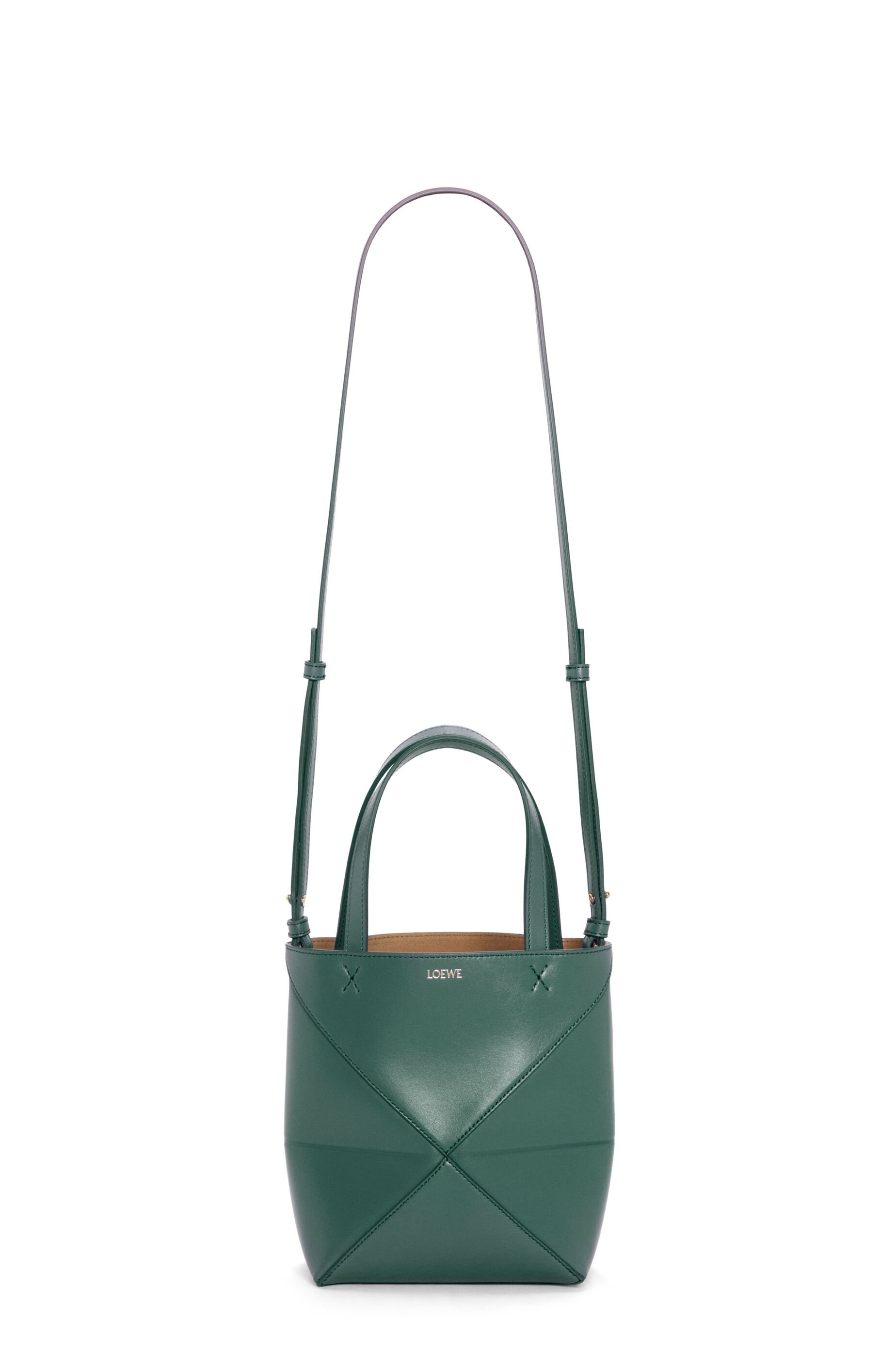 Mini Puzzle Fold tote in shiny calfskin - 6