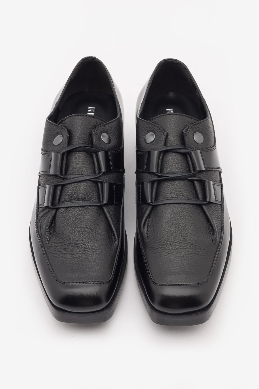 Kiko Kostadinov Priam Lace Up Shoes in Black | notreshop | REVERSIBLE
