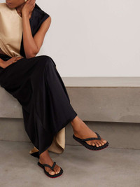 Christian Louboutin Super Loubi studded rubber flip flops