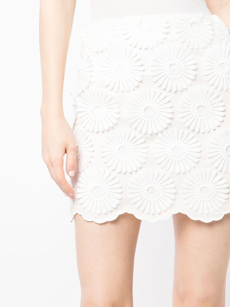 floral-embroidered miniskirt 5