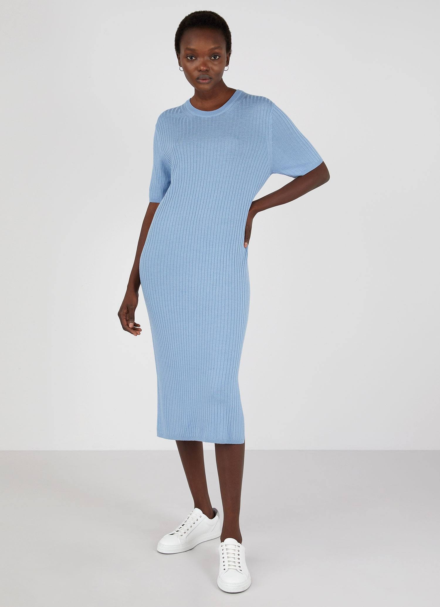 Rib Crew Dress - 1