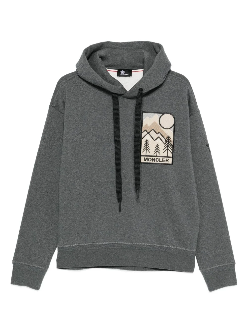 logo-appliqué hoodie - 1