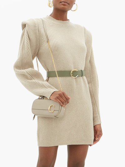 Chloé Snake C-buckle leather waist belt outlook