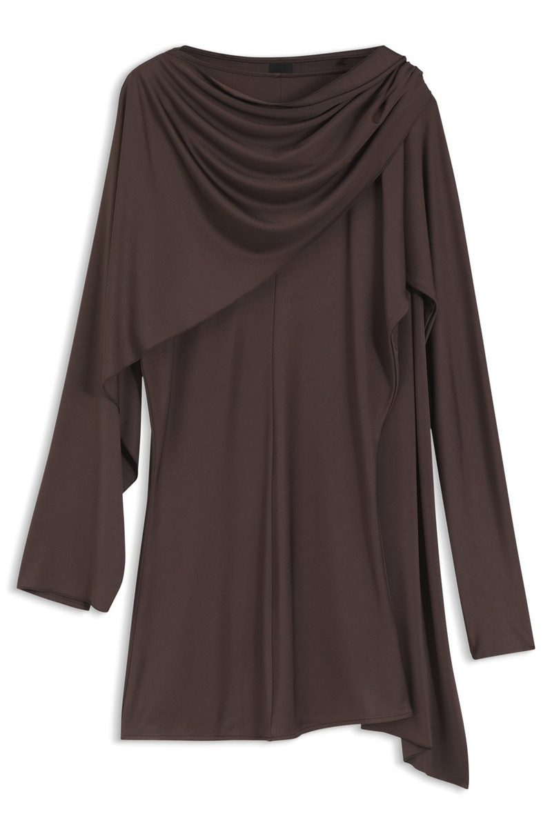 JERSEY TOP WITH A DRAPED SCARF DETAIL 1