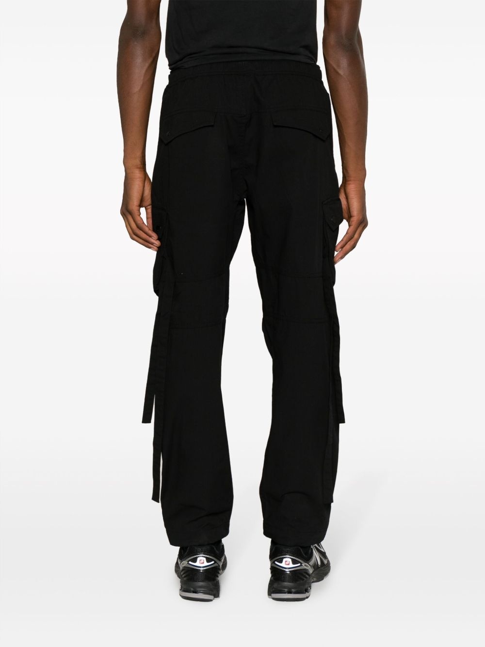 straight-leg cotton blend trousers - 4
