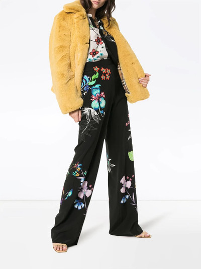 Etro wide leg floral print trousers outlook