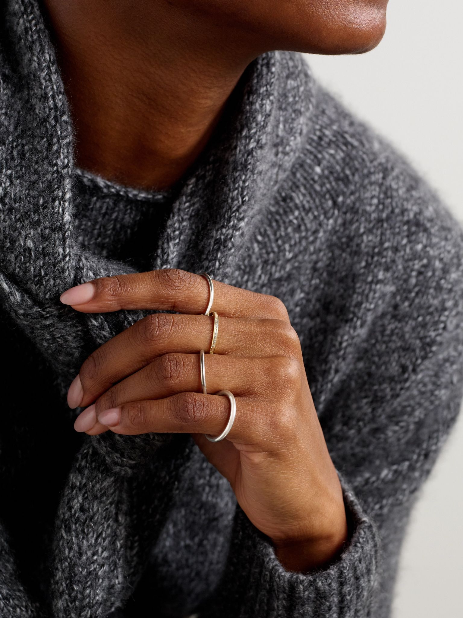 Kira sterling silver and 18-karat gold diamond ring Gold - 5