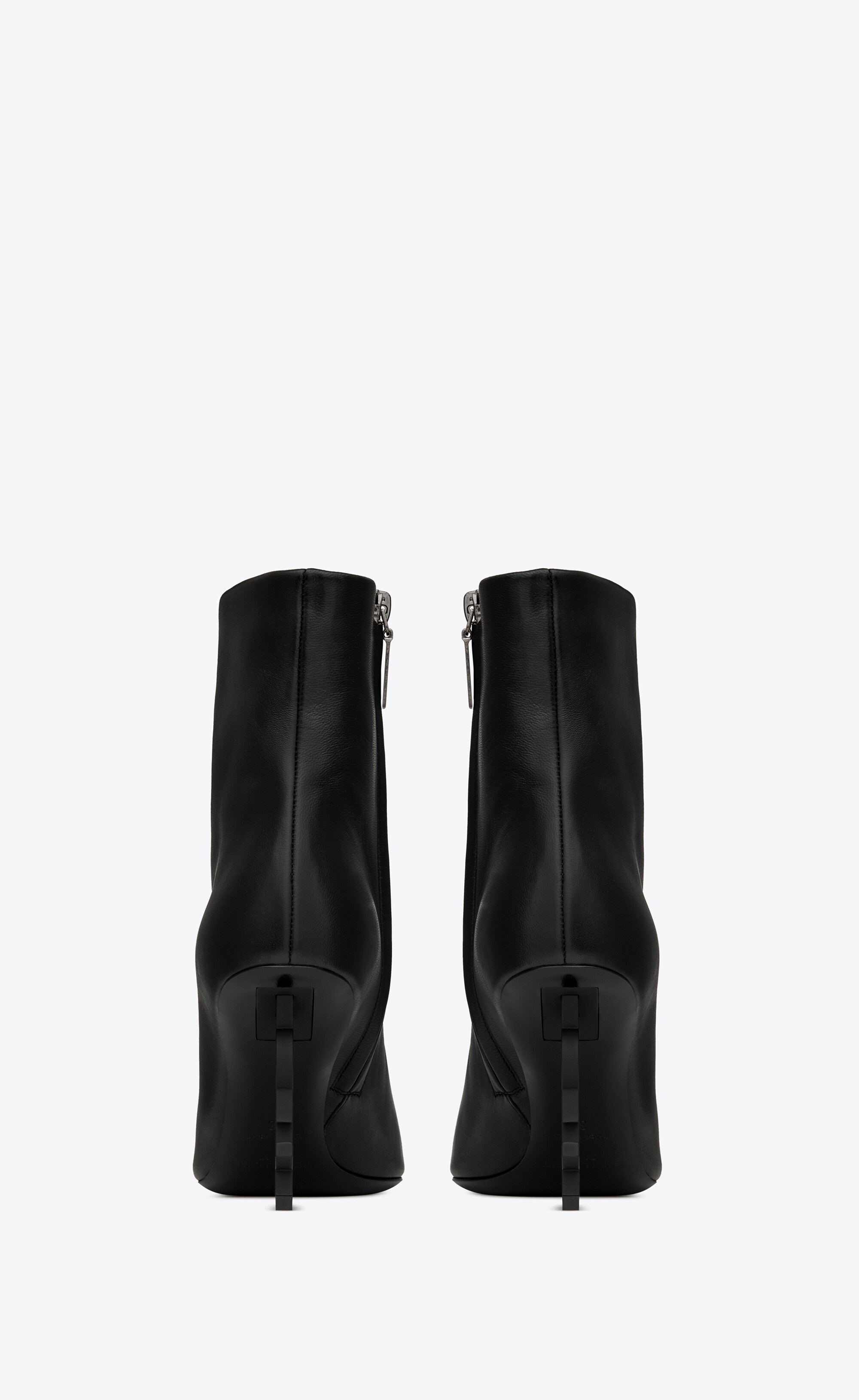 opyum booties in leather with black heel - 4