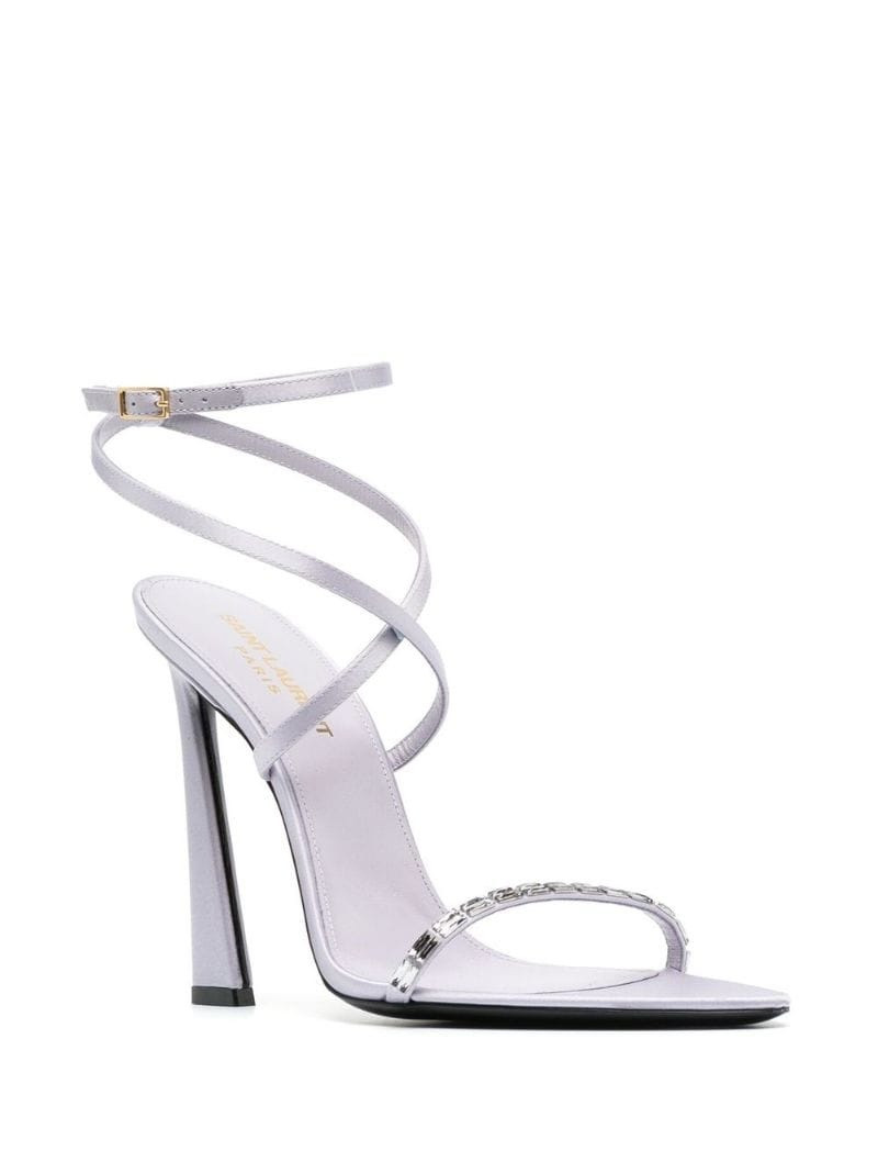 SAINT LAURENT strap-detail open-toe sandals outlook