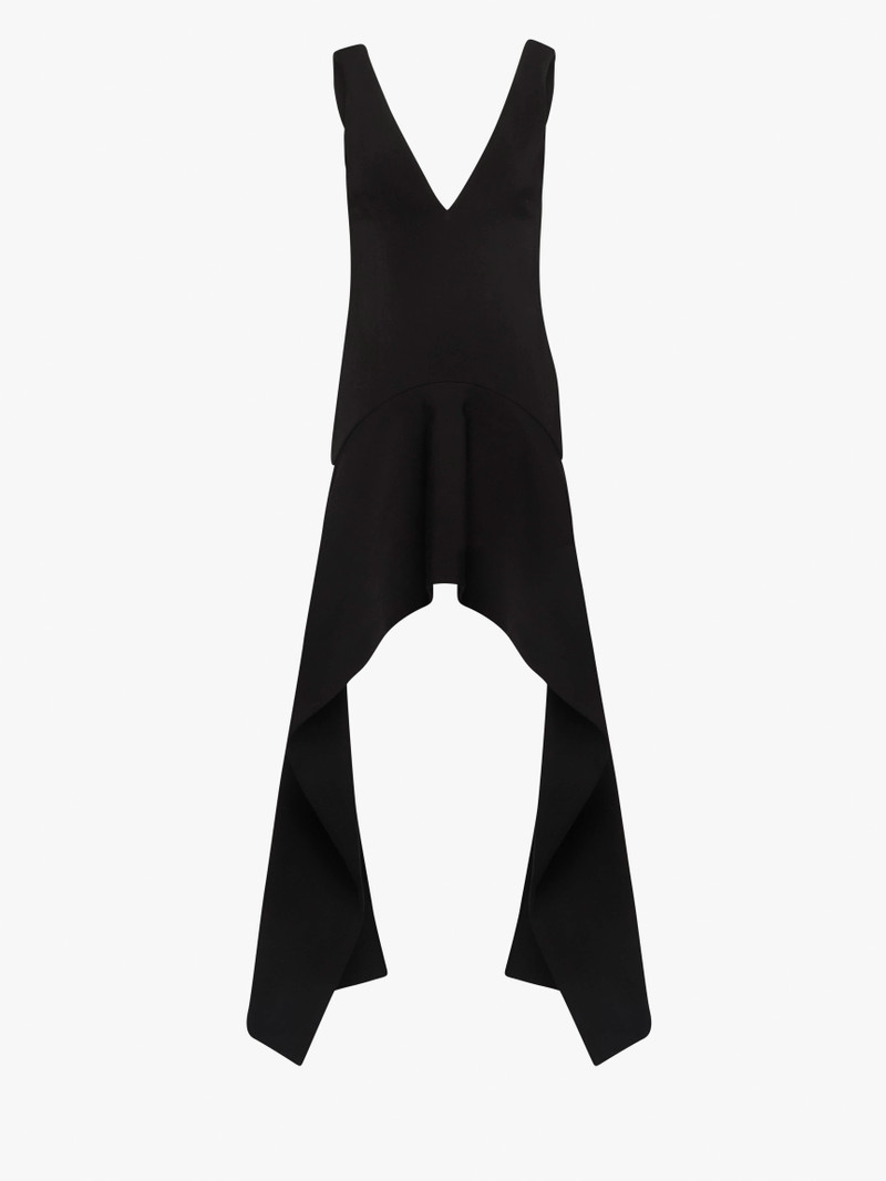V-NECK DRAPED MINI DRESS - 1