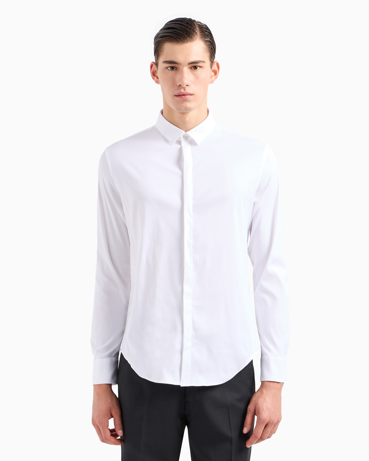 Lightweight comfortable satin slim-fit shirt - 4