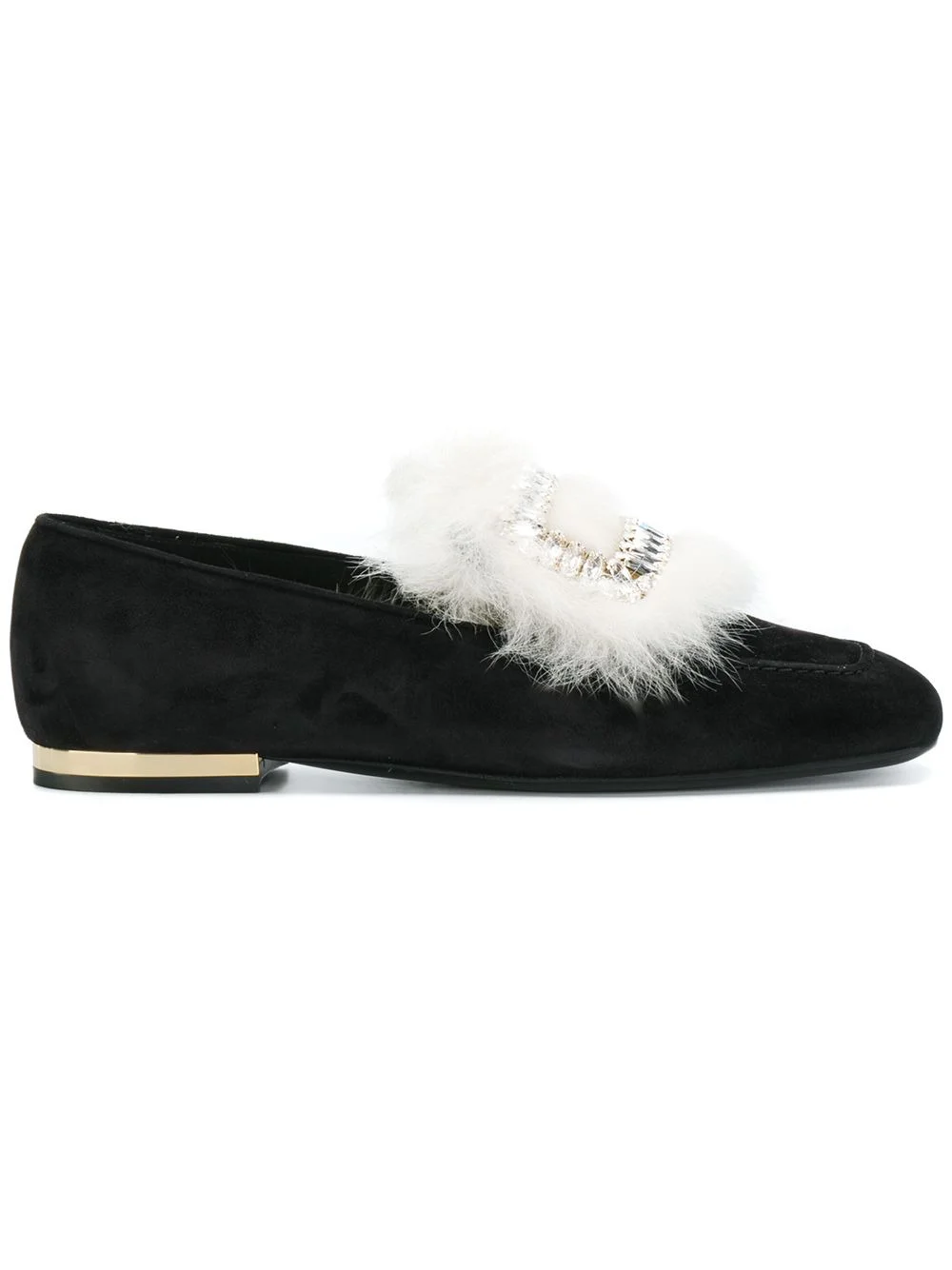 fur detail loafers - 1