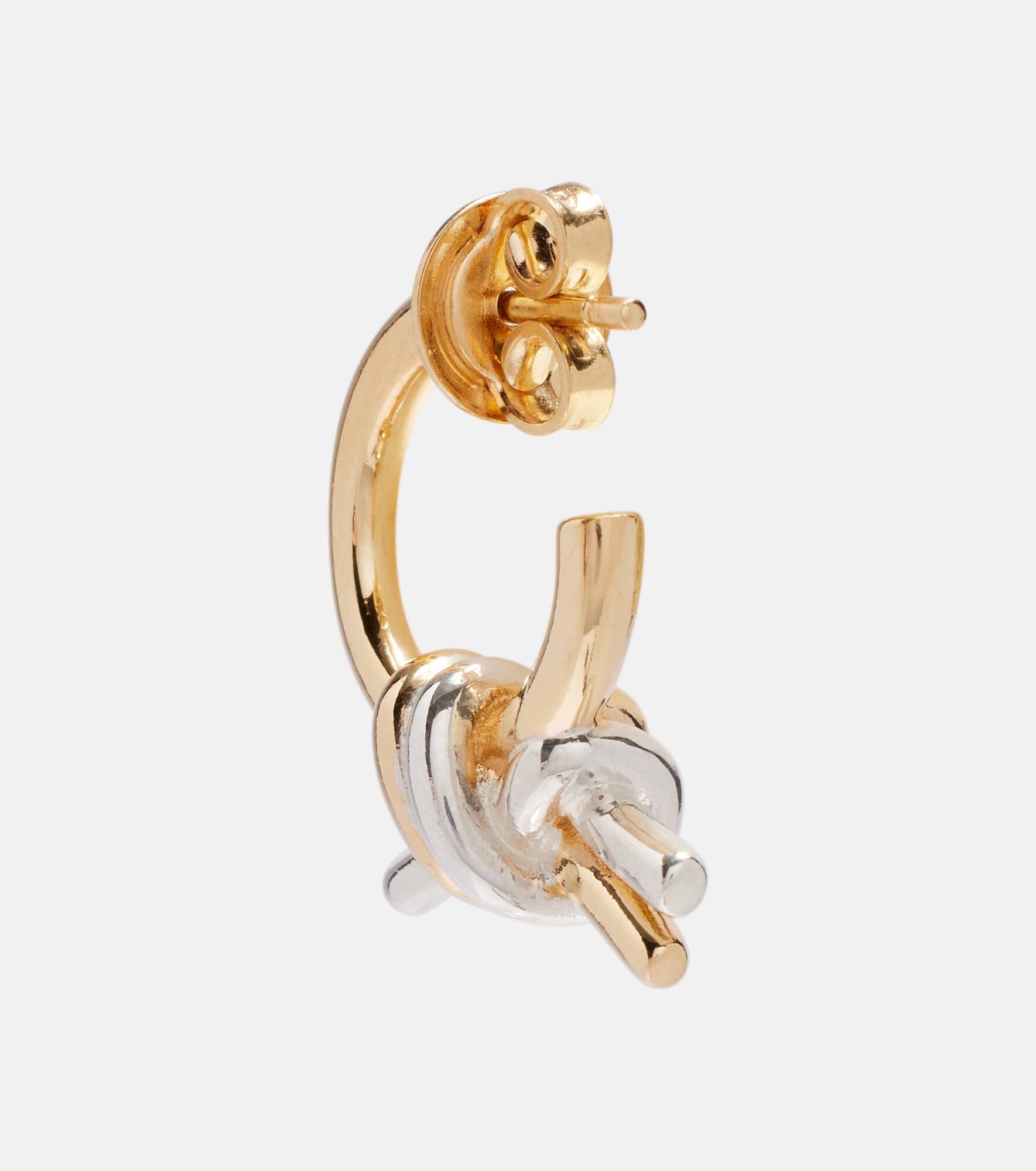 Knot 18kt gold and sterling silver earrings - 5