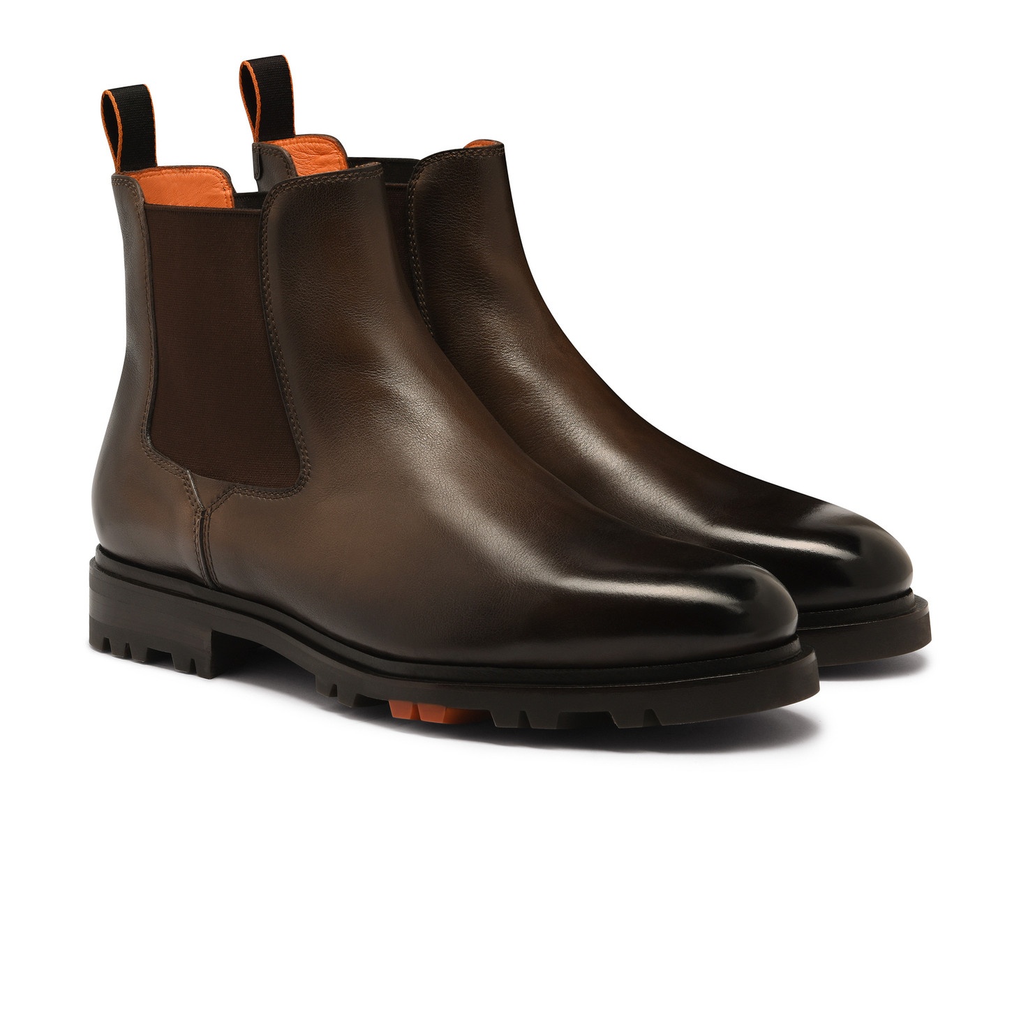 Men's dark brown leather Chelsea boot - 3