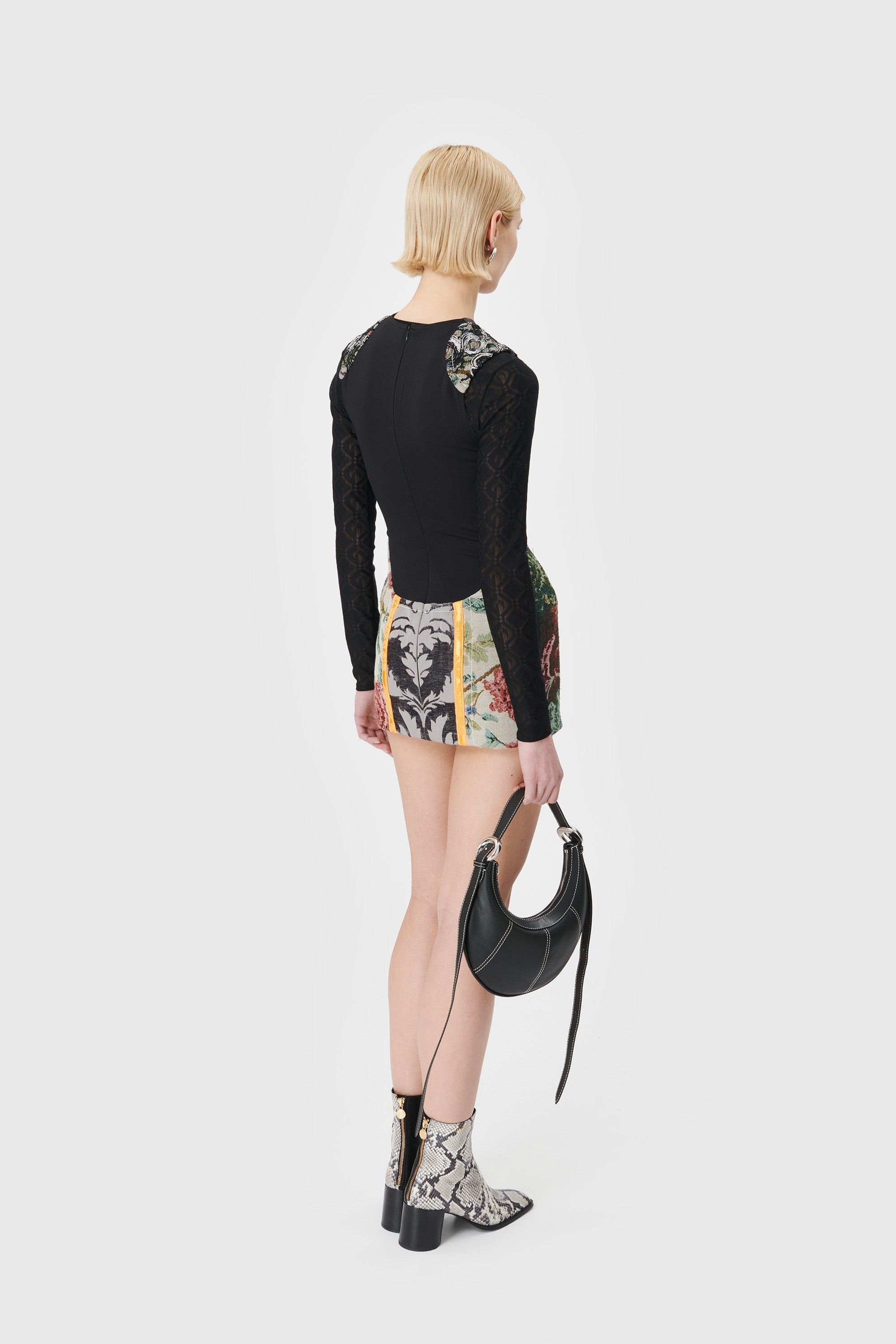 Regenerated Floral Tapestries Mini Dress - 4