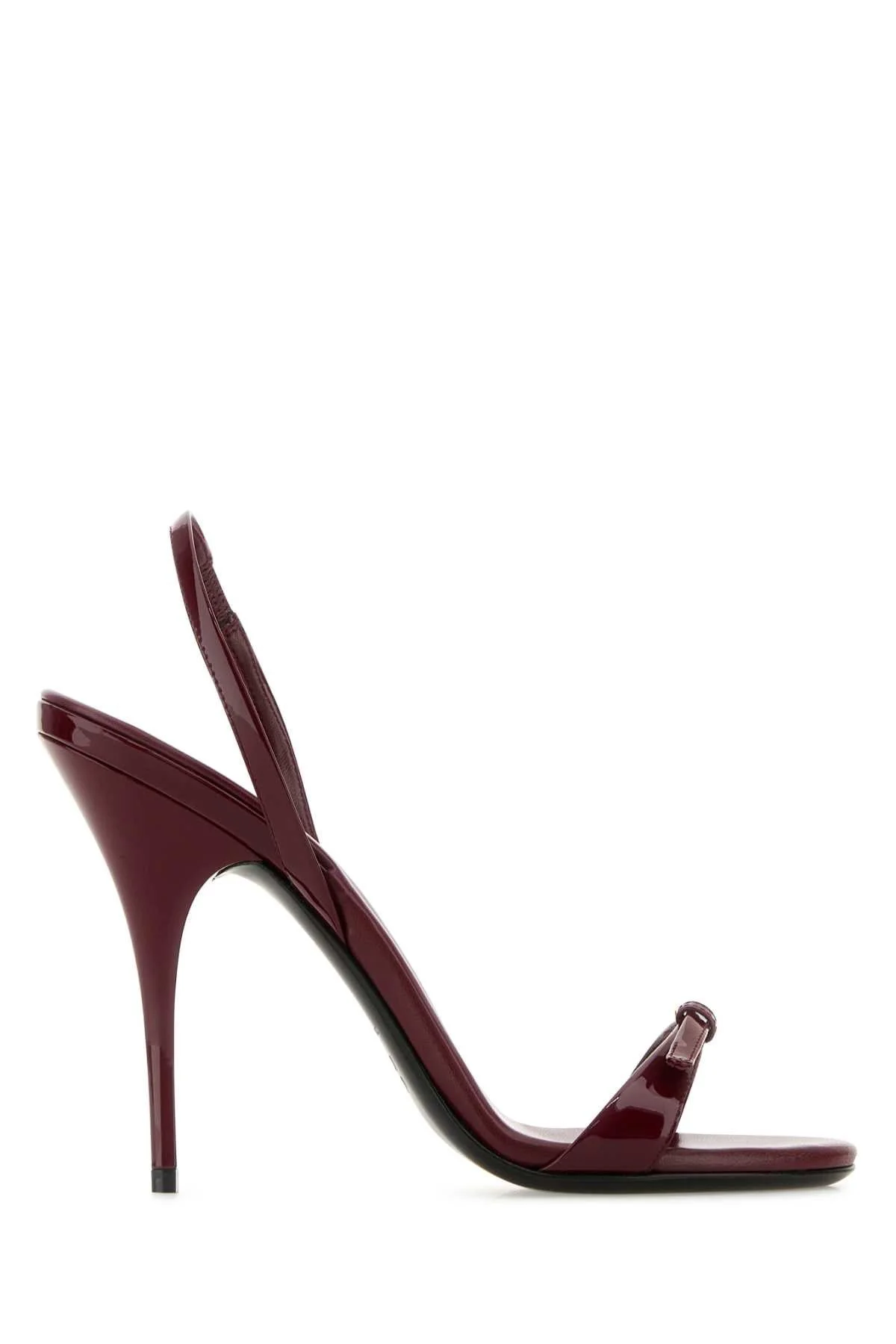 Miu Miu Women Tyrian Purple Leather Sandals - 1