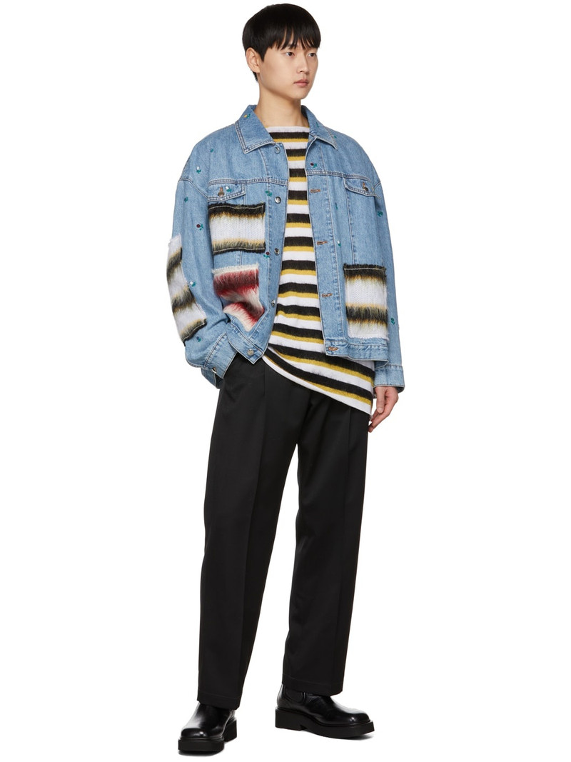 Marni Black & Yellow Striped Sweater outlook