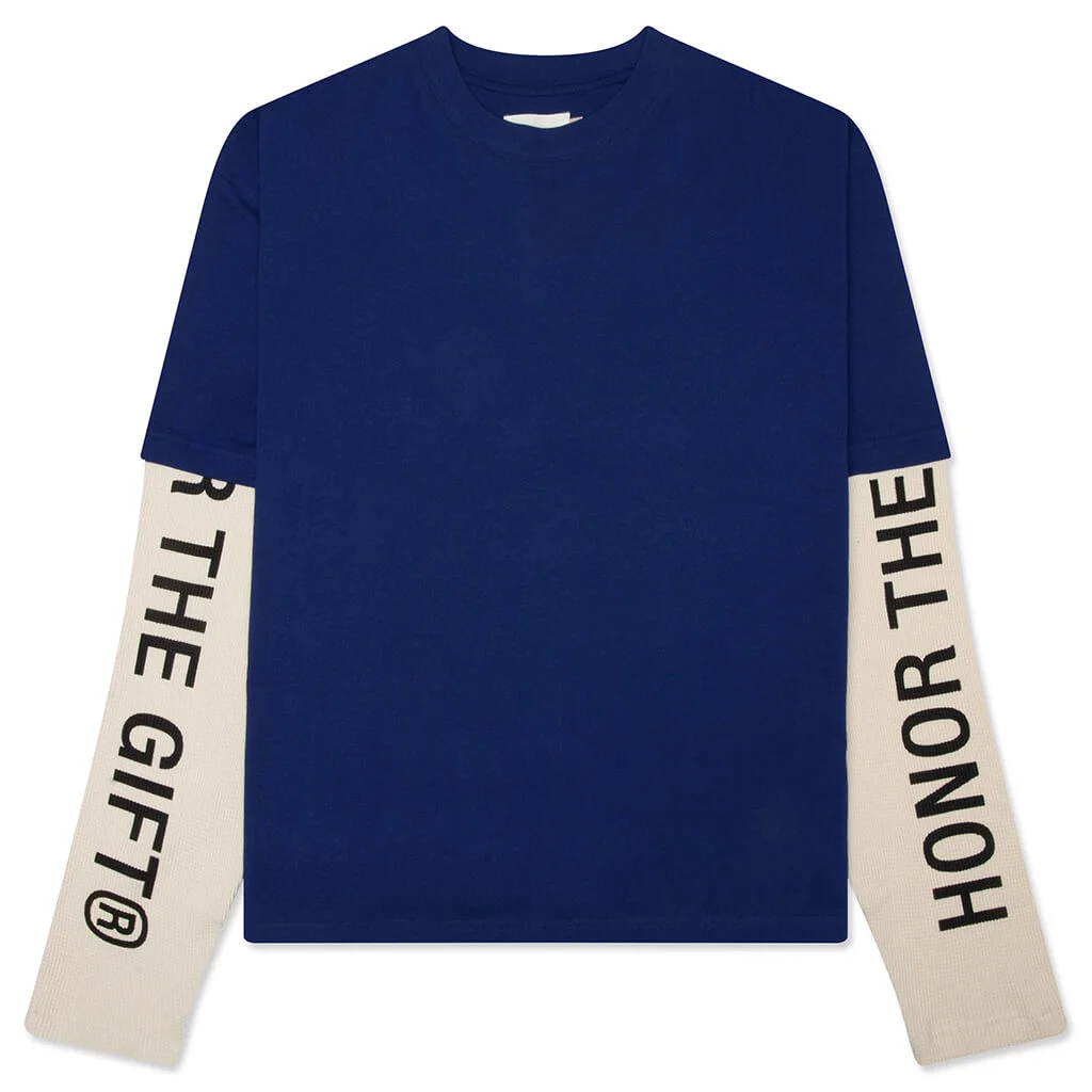 HONOR DOUBLE SLEEVE TEE - ROYAL BLUE - 1